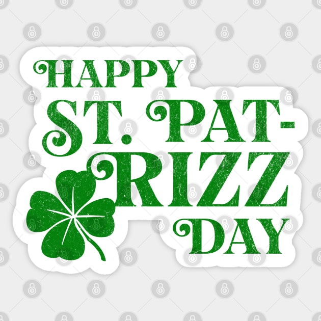 St Patrick's Day St Pat-Rizz-Day 2025 Saint Paddy's Day Rizz Sticker by Yesteeyear